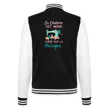 La Couture est moins chère que la thérapie 2 - Veste Teddy - noir/blanc - Dos - Marisol (170cm)