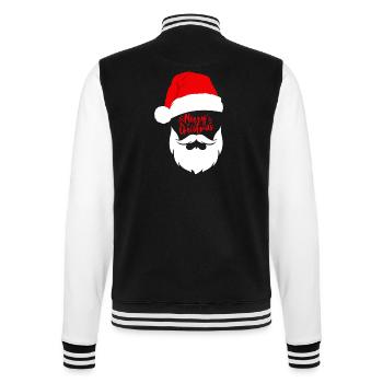 merry Christmas Santa Claus - College Sweat Jacket - black/white - Back - Marisol (170cm)