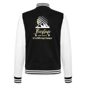 Bergtage sind meine Lieblingstage - Berge Berg - College-Sweatjacke - Schwarz/Weiß - Hinten - Marisol (170cm)