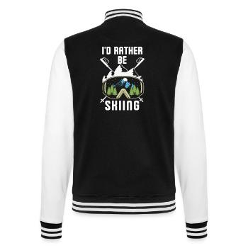 I'd rather be skiing 3 - College Sweat Jacket - black/white - Back - Marisol (170cm)