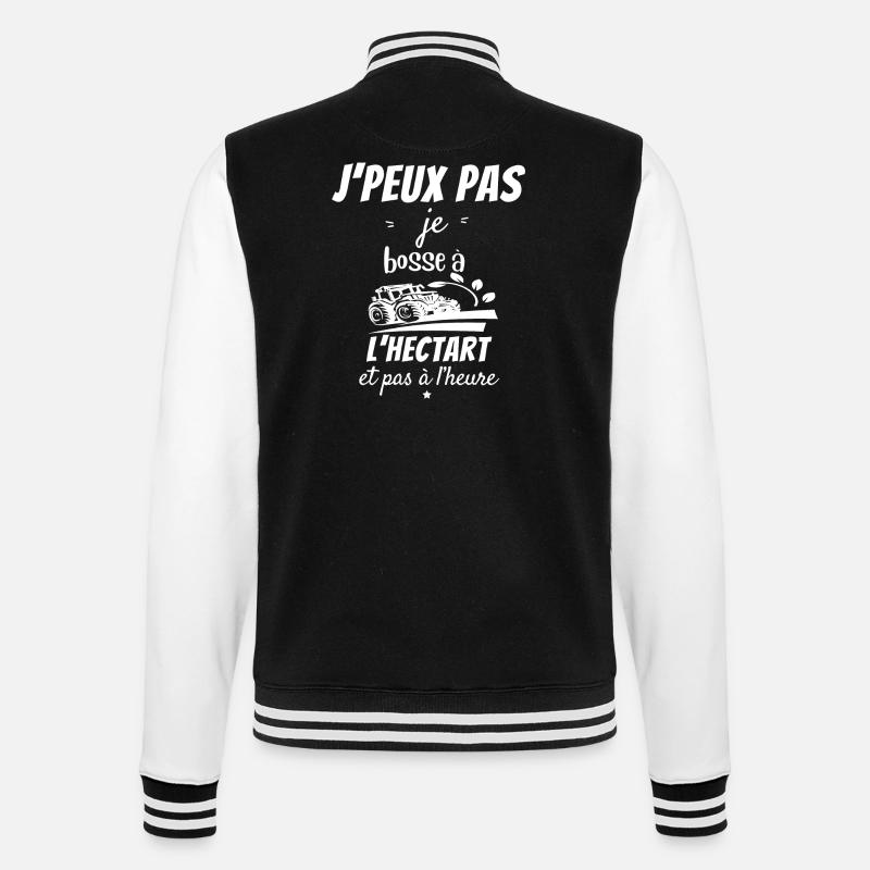 Work per Hectare - College Sweat Jacket - black/white