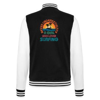 Surfer girl - College Sweat Jacket - black/white - Back - Marisol (170cm)