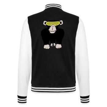 Funky Sonnenbrille Gorilla Cooler Party Affe Spaß - College-Sweatjacke - Schwarz/Weiß - Hinten - Marisol (170cm)