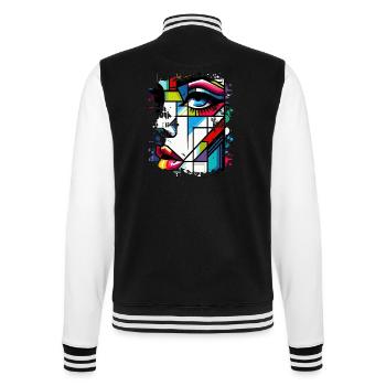 Frauen Girl Power Design Kunst Weiblicher Feminismus Symbol - College-Sweatjacke - Schwarz/Weiß - Hinten - Marisol (170cm)