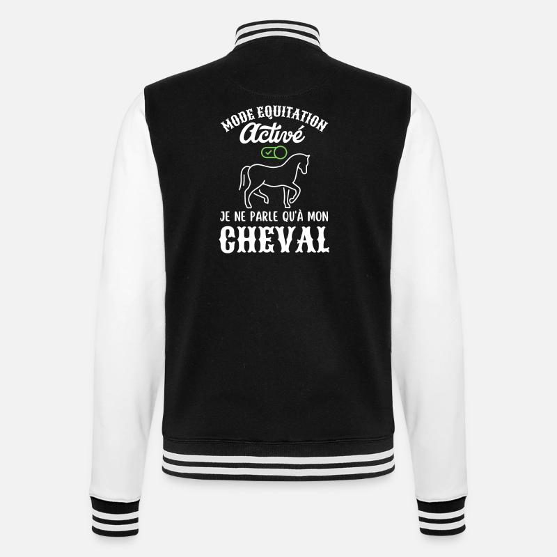 Mode équitation activée - Veste Teddy - noir/blanc