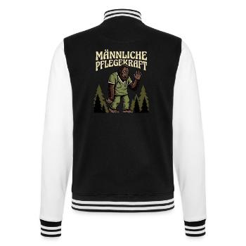 Legendärer Krankenpfleger - College-Sweatjacke - Schwarz/Weiß - Hinten - Marisol (170cm)