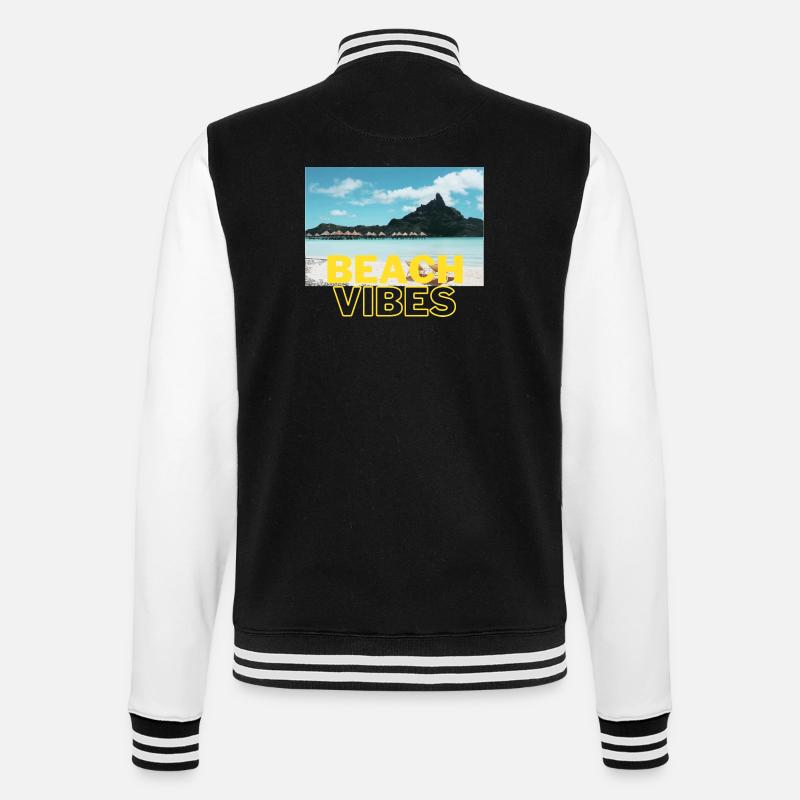 Beach 9 - College-Sweatjacke - Schwarz/Weiß