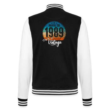Millésime Fabriqué en 1989 Année de naissance 1989 Anniversaire - Veste Teddy - noir/blanc - Dos - Marisol (170cm)