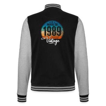 Millésime Fabriqué en 1989 Année de naissance 1989 Anniversaire - Veste Teddy - noir/gris chiné - Dos - Marisol (170cm)