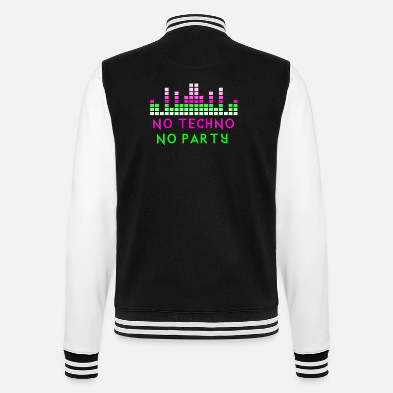 Pas de citation techno - Veste Teddy - noir/blanc