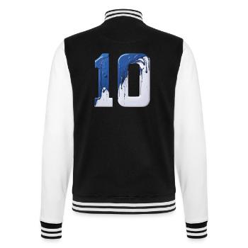 NO. 10 NUMBER 10 BLUE WHITE 10TH BIRTHDAY - College Sweat Jacket - black/white - Back - Marisol (170cm)
