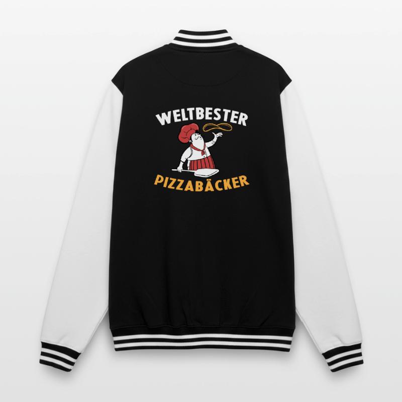 Weltbester Pizzabäcker Pizza Geschenkidee Kochen College-Sweatjacke