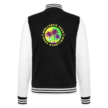 Mallorca Tour Palmen Urlaub - College-Sweatjacke - Schwarz/Weiß - Hinten - Marisol (170cm)