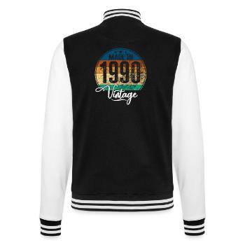 Millésime Fabriqué en 1990 Année de naissance 1990 Anniversaire - Veste Teddy - noir/blanc - Dos - Marisol (170cm)