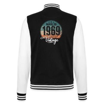Millésime Fabriqué en 1969 Année de naissance 1969 Anniversaire - Veste Teddy - noir/blanc - Dos - Marisol (170cm)