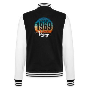 Millésime Fabriqué en 1969 Année de naissance 1969 Anniversaire - Veste Teddy - noir/blanc - Dos - Marisol (170cm)