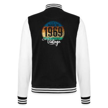 Millésime Fabriqué en 1969 Année de naissance 1969 Anniversaire - Veste Teddy - noir/blanc - Dos - Marisol (170cm)
