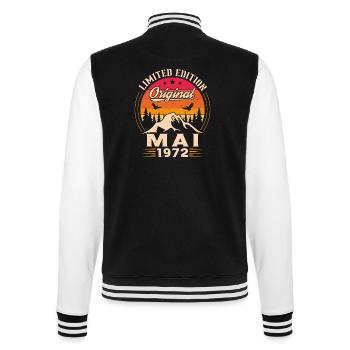 Vintage Mai 1972 Cadeau D’anniversaire - Veste Teddy - noir/blanc - Dos - Marisol (170cm)