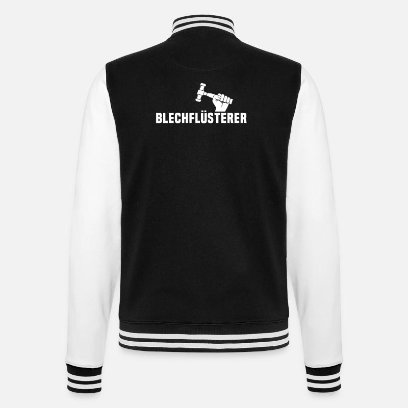 Spengler Beruf Karosseriespengler Sprüche - College-Sweatjacke - Schwarz/Weiß
