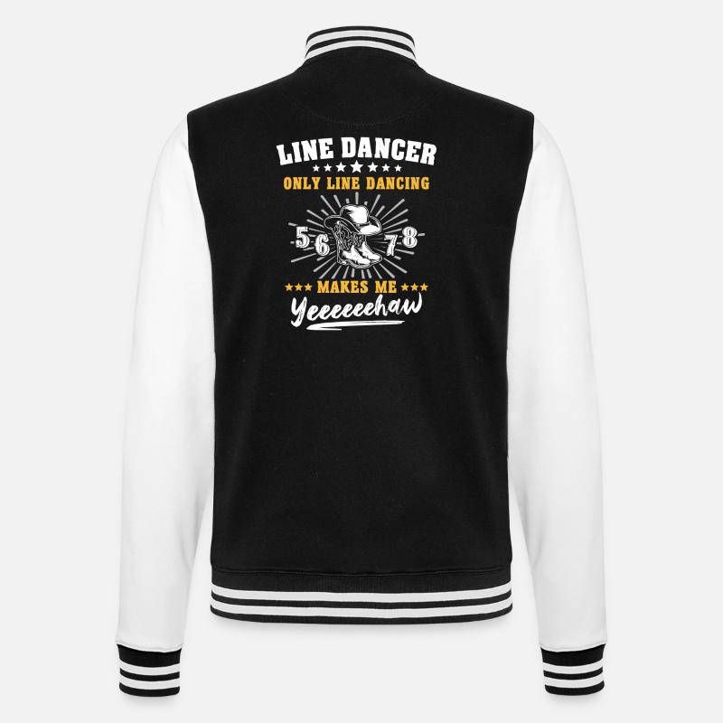 Line Dancing - College-Sweatjacke - Schwarz/Weiß