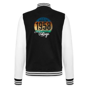 Millésime fabriqué en 1958 Année de naissance 1958 Anniversaire - Veste Teddy - noir/blanc - Dos - Marisol (170cm)