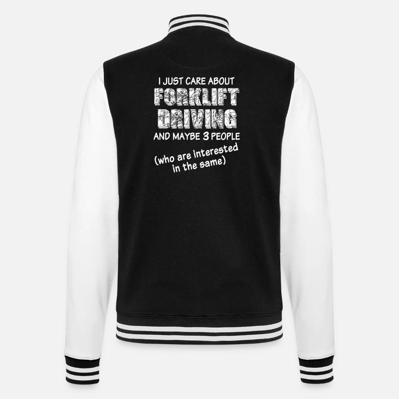 Stapler Staplerfahrer - College-Sweatjacke - Schwarz/Weiß