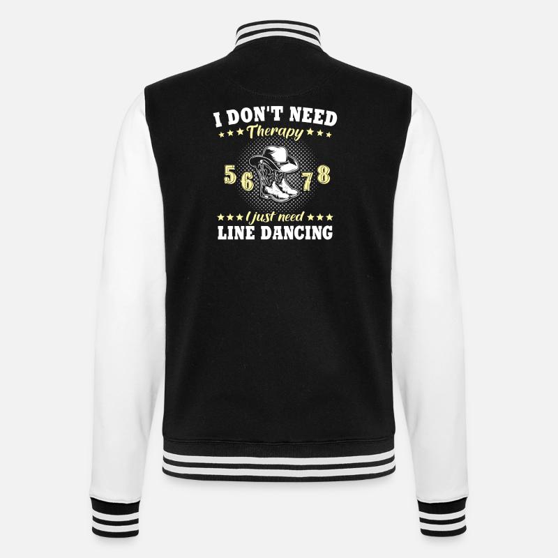 Line Dancing - College-Sweatjacke - Schwarz/Weiß