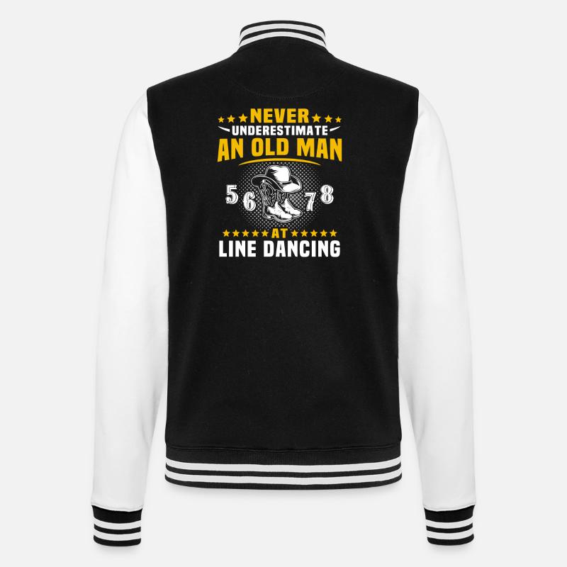 Underestimate Line Dance Man - College Sweat Jacket - black/white