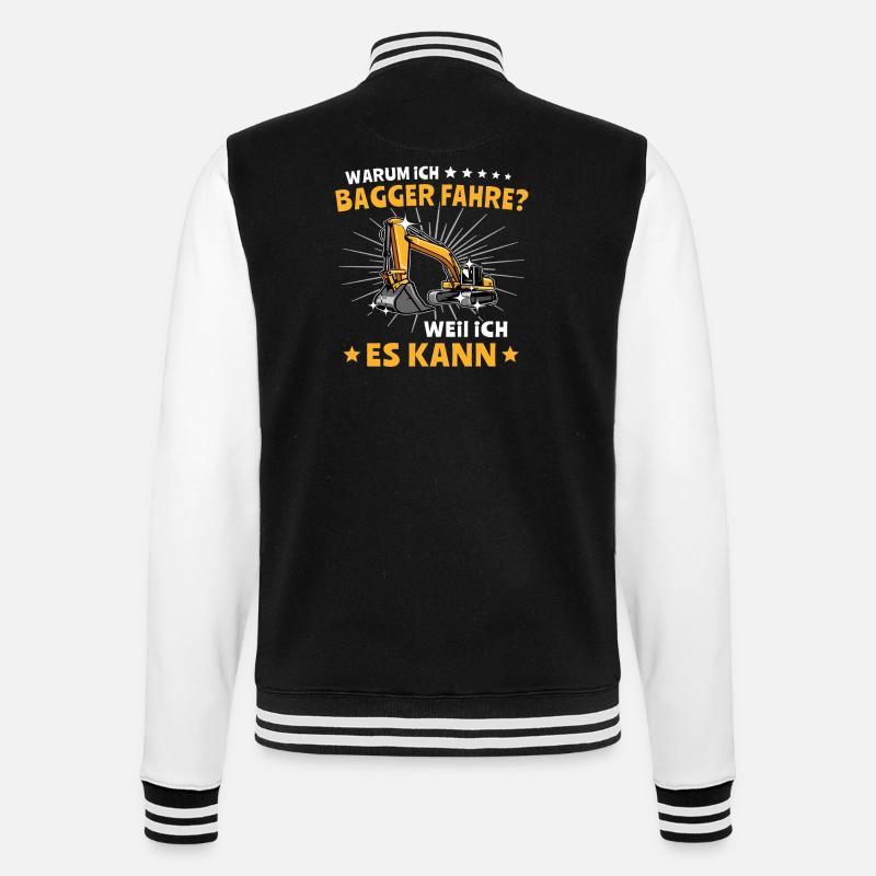 Baggerfuehrer Baggerfahrer - College-Sweatjacke - Schwarz/Weiß