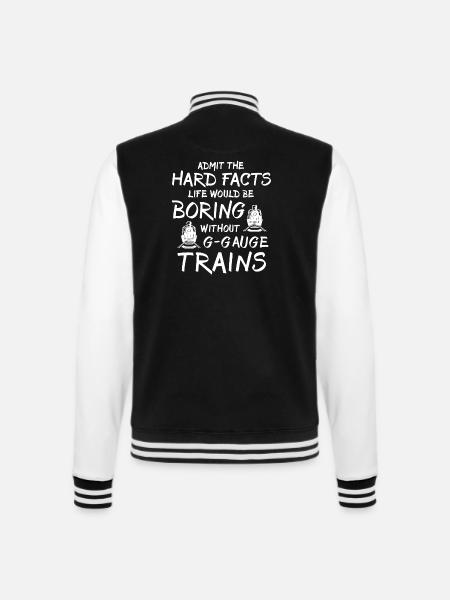 Gartenbahn Spur G Modellbahn - College-Sweatjacke - Schwarz/Weiß