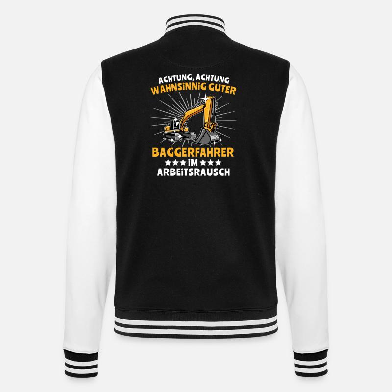 Baggerfuehrer Baggerfahrer - College-Sweatjacke - Schwarz/Weiß