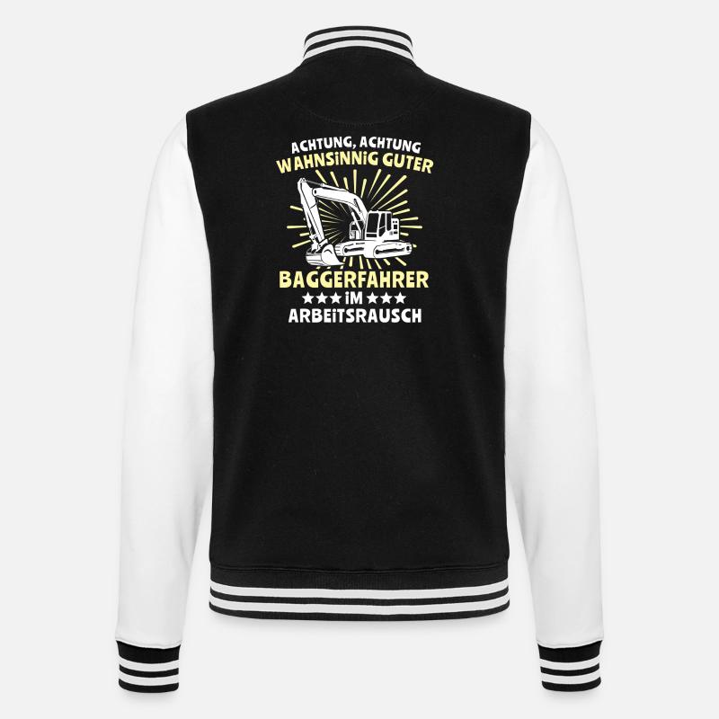 Baggerfuehrer Baggerfahrer - College-Sweatjacke - Schwarz/Weiß