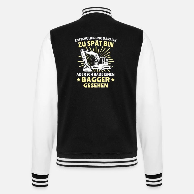 Baggerfuehrer Baggerfahrer - College-Sweatjacke - Schwarz/Weiß