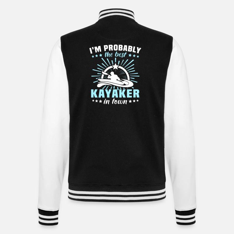 Kayaking Kayaker - College Sweat Jacket - black/white