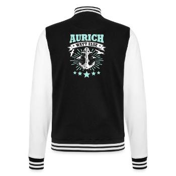 Auricher Sprüche Aurich - College-Sweatjacke - Schwarz/Weiß - Hinten - Marisol (170cm)