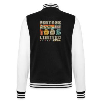 1996 Jahrgang Jahrgang 1996 Geburtstagsgeschenk - College-Sweatjacke - Schwarz/Weiß - Hinten - Marisol (170cm)