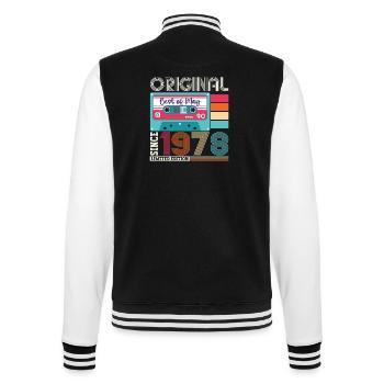 45 Birthday Man Woman Cassette Mai 1978 - Veste Teddy - noir/blanc - Dos - Marisol (170cm)