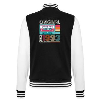 30 Birthday Man Woman Cassette May Year 1993 - College Sweat Jacket - black/white - Back - Marisol (170cm)