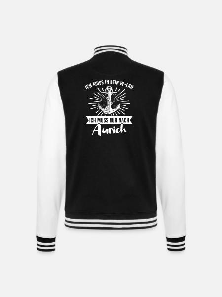 Aurich Auricher - College-Sweatjacke - Schwarz/Weiß