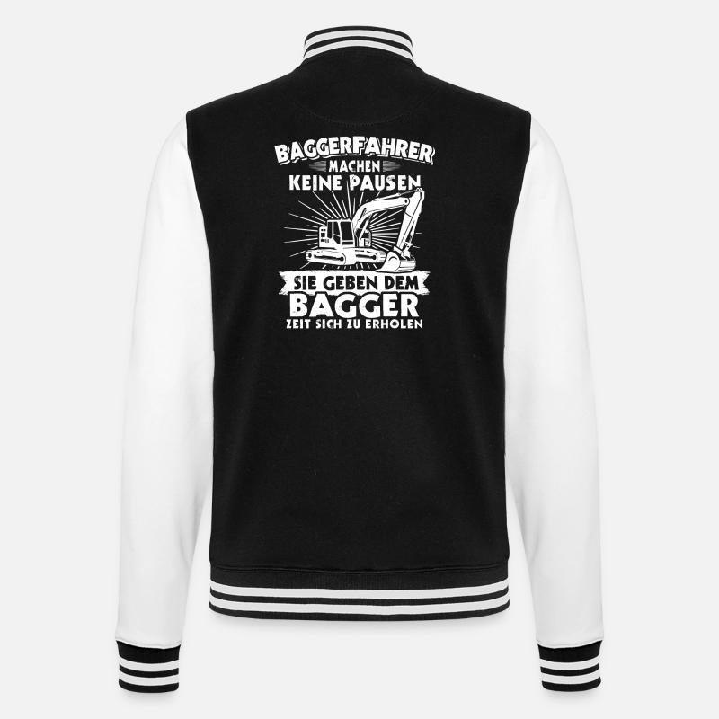 Baggerfuehrer Baggerfahrer - College-Sweatjacke - Schwarz/Weiß