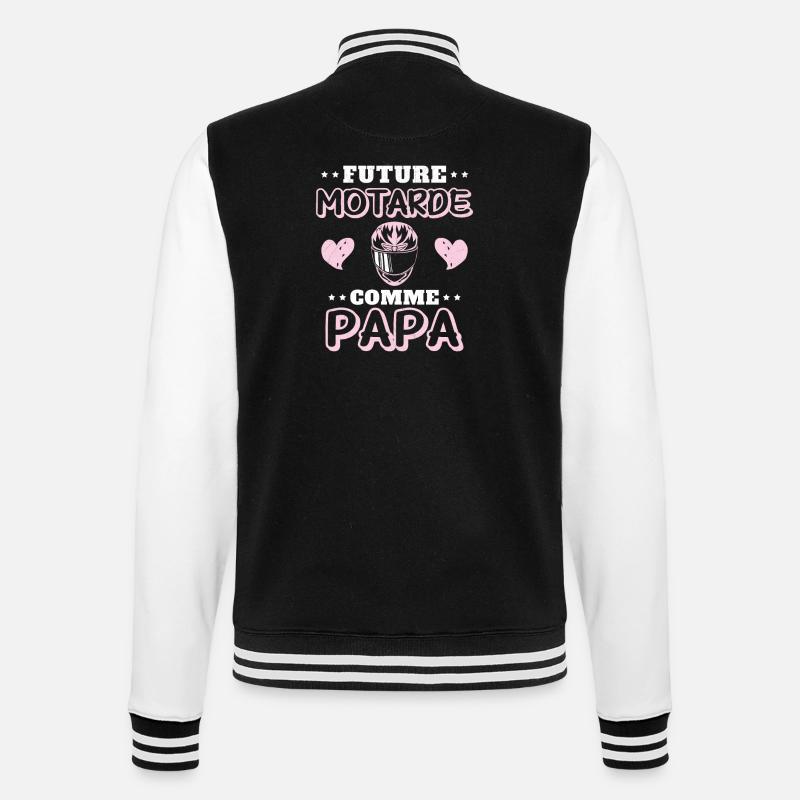 Future Motarde Comme Papa - Veste Teddy - noir/blanc