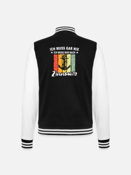 Zinnowitz Sprüche Zinnowitzer - College-Sweatjacke - Schwarz/Weiß