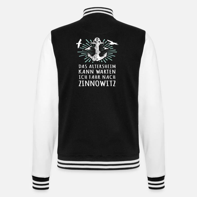Zinnowitzer Spruch Zinnowitz - College-Sweatjacke - Schwarz/Weiß