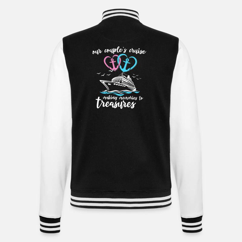 Kreuzfahrt Ehepaar - College-Sweatjacke - Schwarz/Weiß