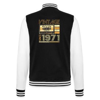 52. Geburtstag Mann Original Juli Jahrgang 1971 - College-Sweatjacke - Schwarz/Weiß - Hinten - Marisol (170cm)