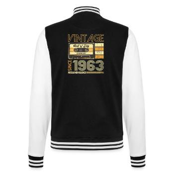 60th Birthday Man July Vintage 1963 Cassette - Veste Teddy - noir/blanc - Dos - Marisol (170cm)