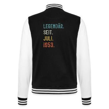 70 Anniversaire 70 ans Légendaire depuis juillet 1953 - Veste Teddy - noir/blanc - Dos - Marisol (170cm)