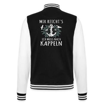 Kappeln Sprüche Kappelner - College-Sweatjacke - Schwarz/Weiß - Hinten - Marisol (170cm)