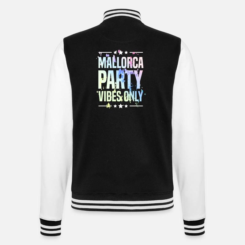 Mallorca Party Vibes - College Sweat Jacket - black/white