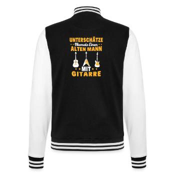 Unterschätze Alten Mann Gitarre - College-Sweatjacke - Schwarz/Weiß - Hinten - Marisol (170cm)